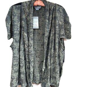 New Champagne Collection by All That Glitters Jacquard Open Vest OS Lightweight